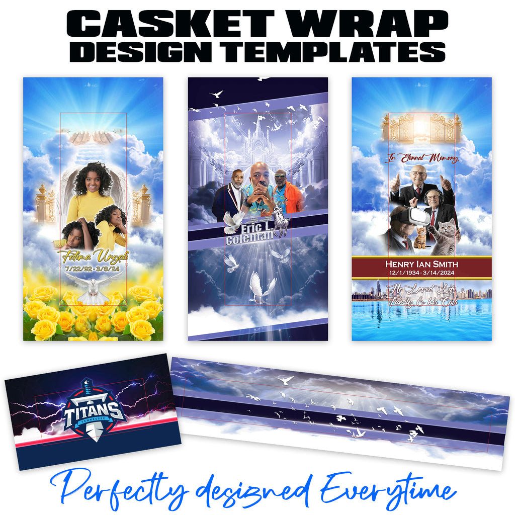 CASKET WRAP DESIGN TEMPLATES