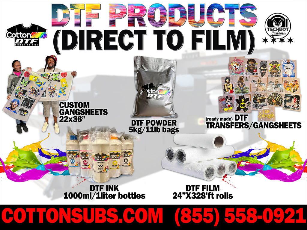WHOLESALE CottonSubsDTF Film & Powder