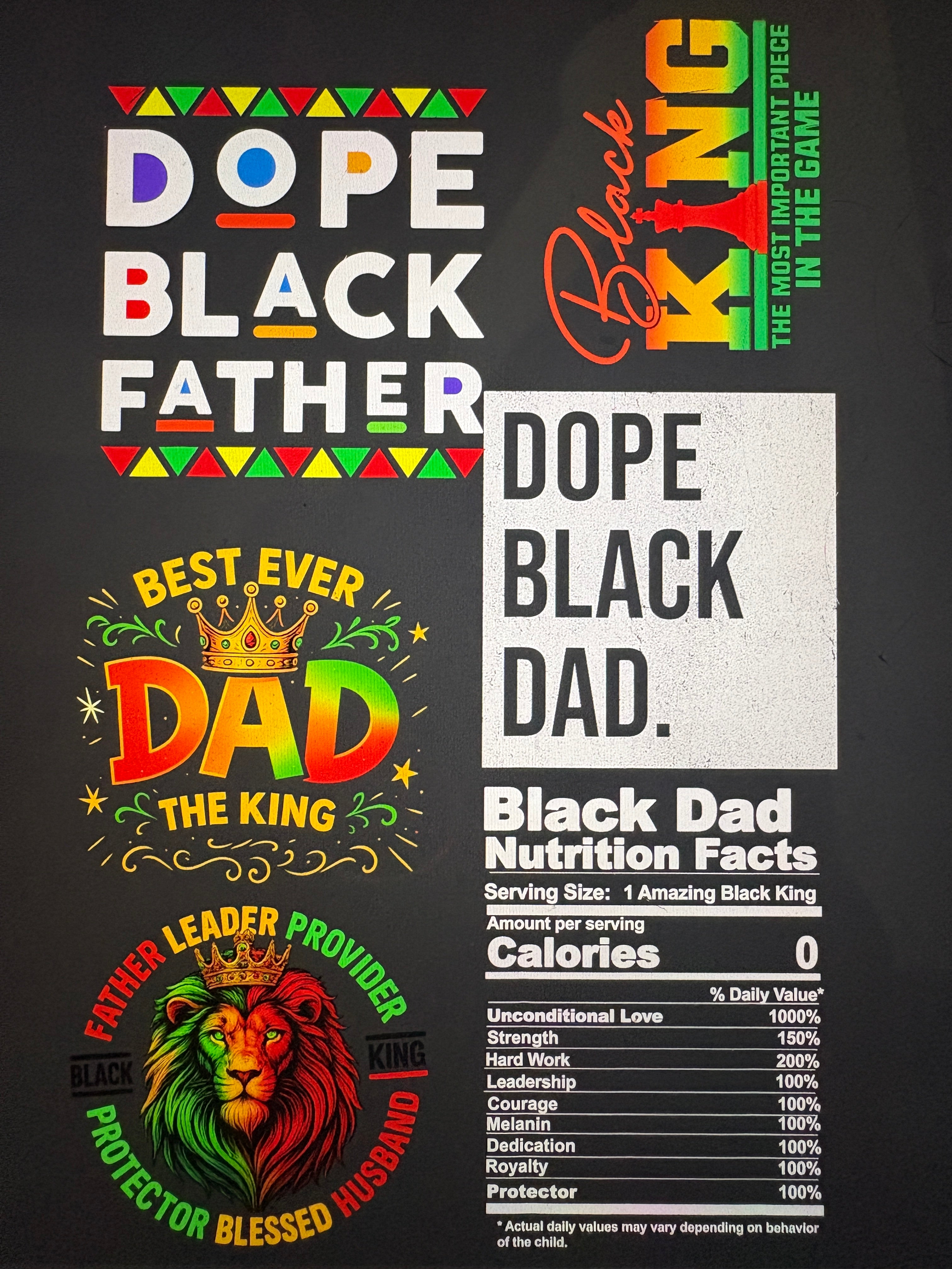 CottonSubsDTF Black/Juneteenth Gangsheets