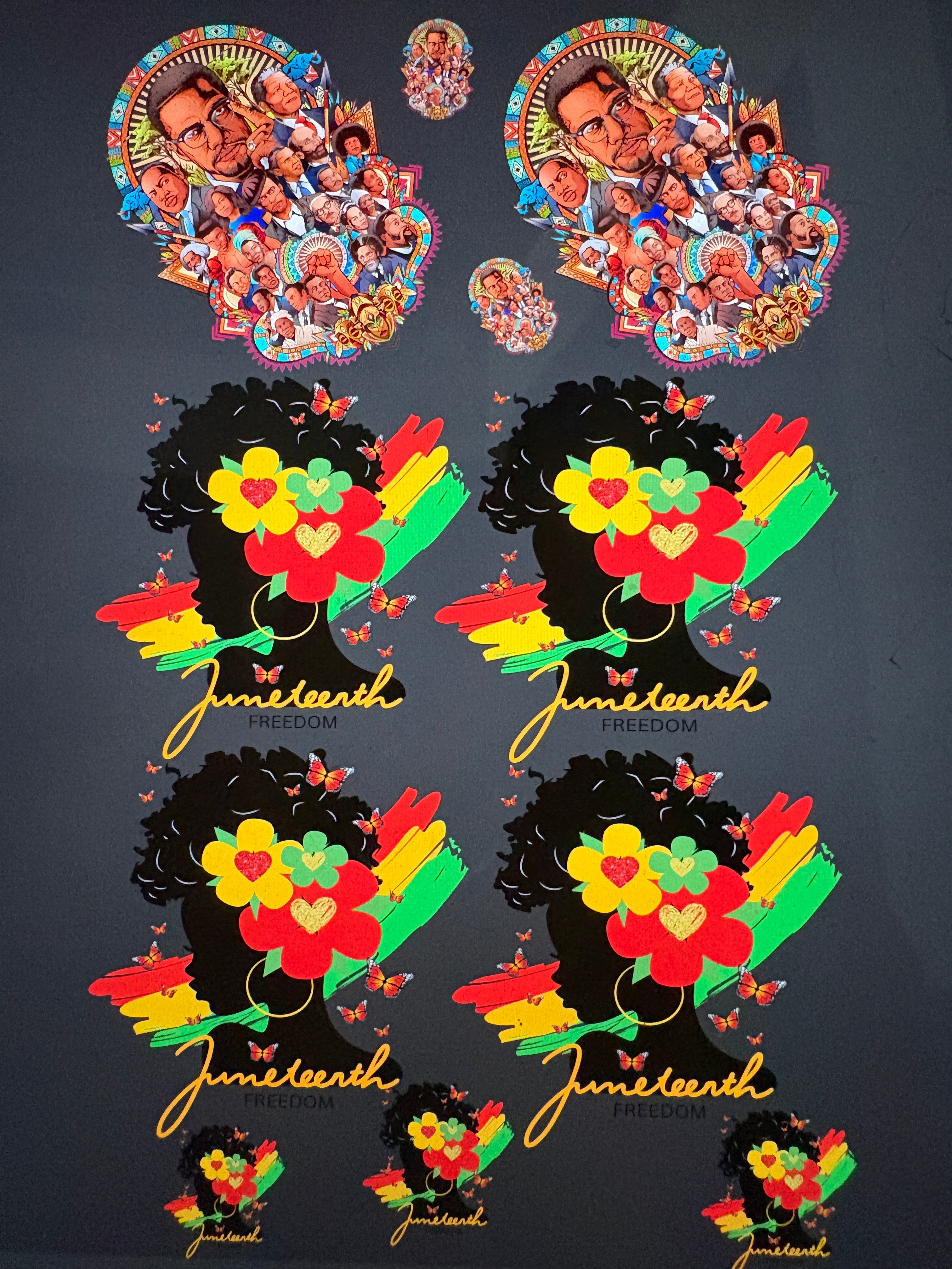 CottonSubsDTF Black/Juneteenth Gangsheets