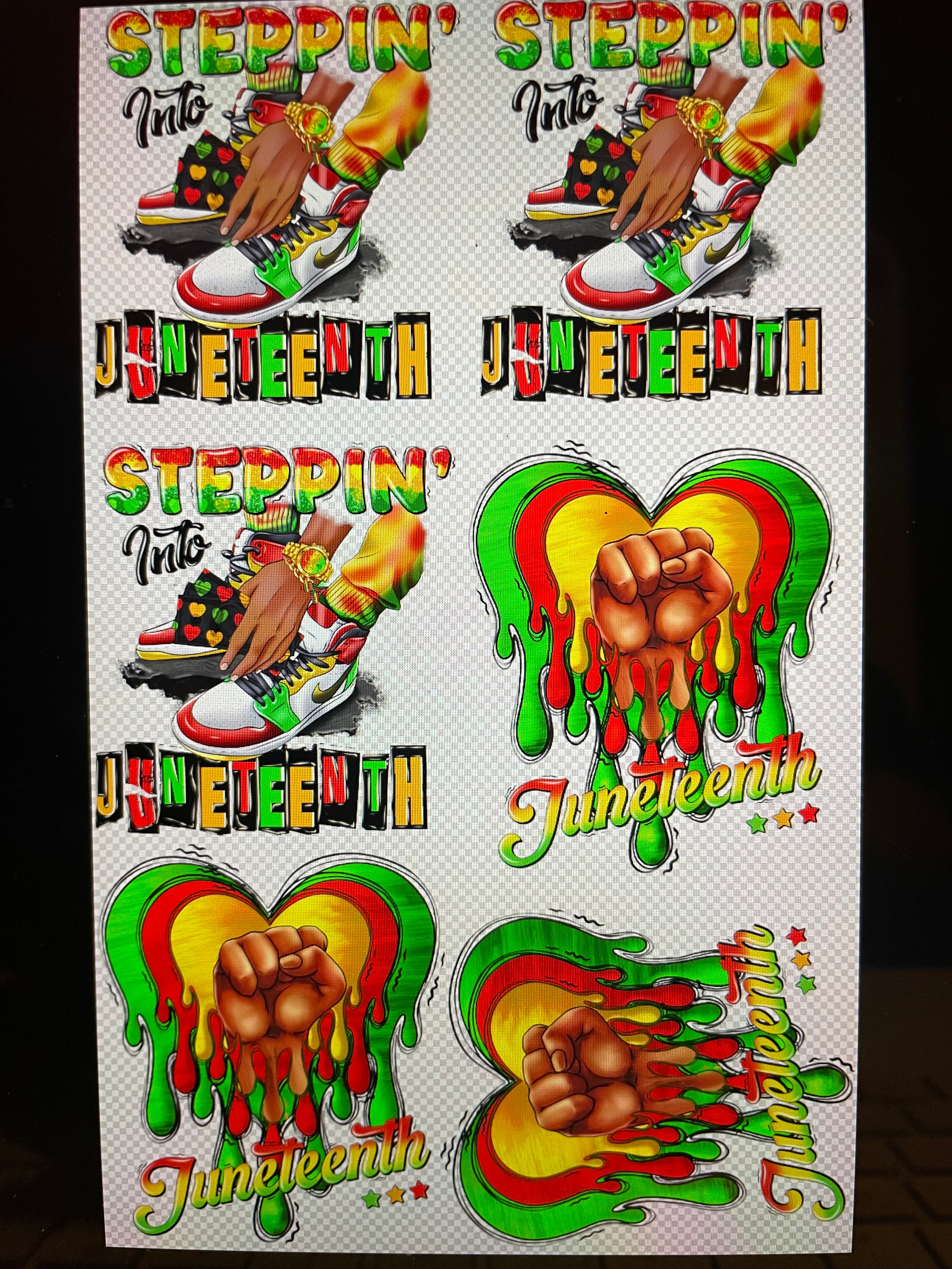 CottonSubsDTF Black/Juneteenth Gangsheets