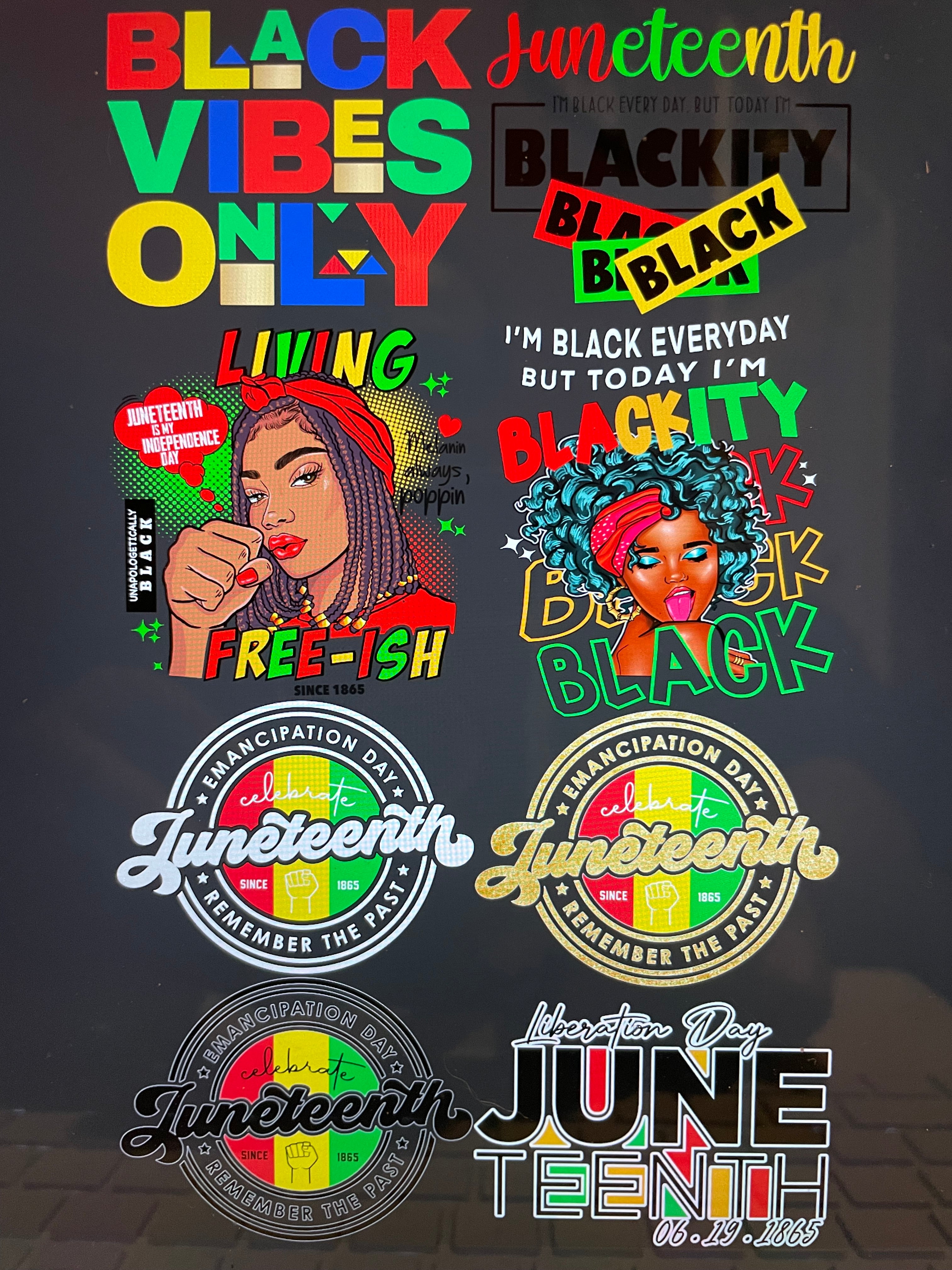 CottonSubsDTF Black/Juneteenth Gangsheets