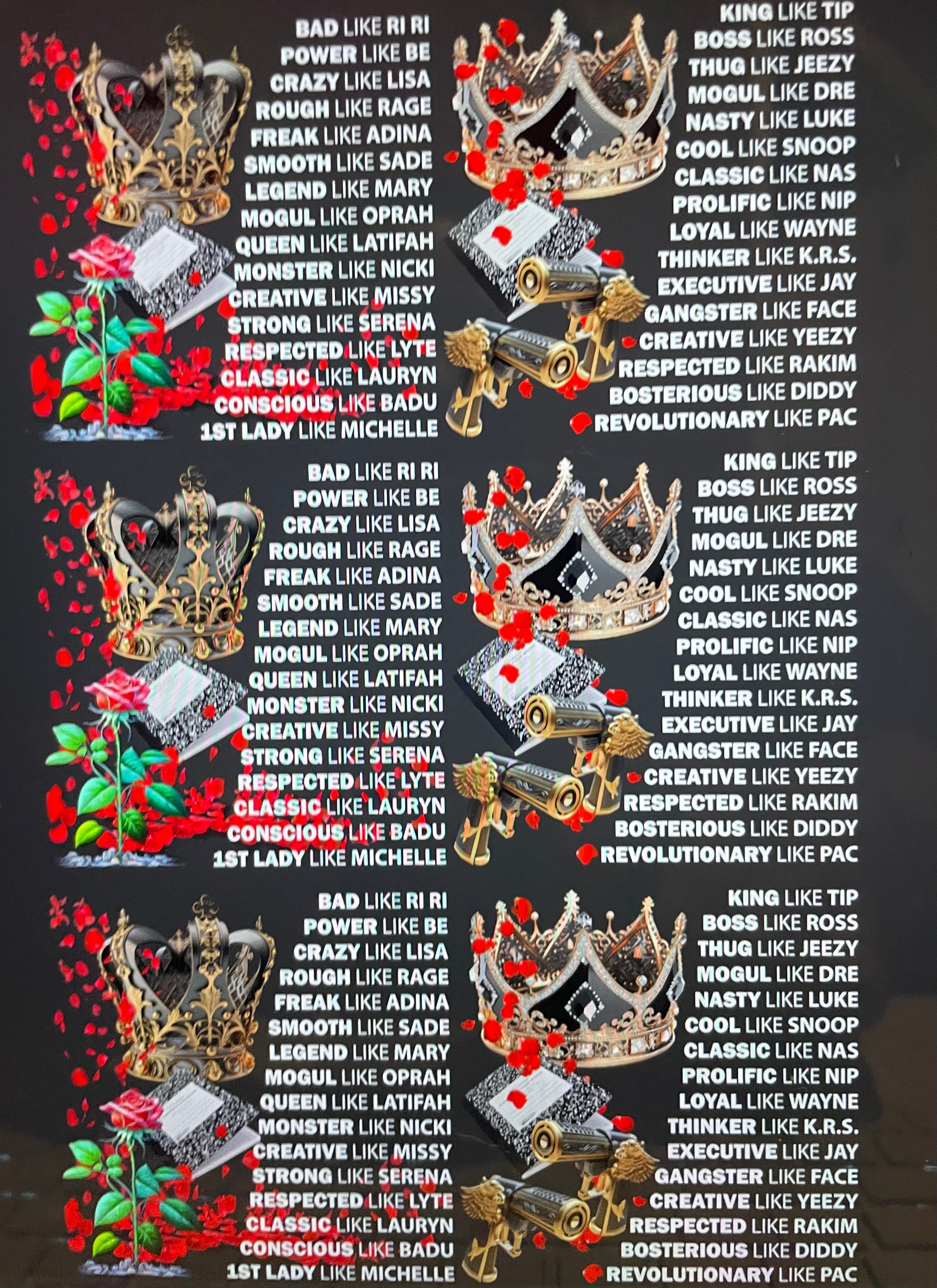 CottonSubsDTF Black/Juneteenth Gangsheets