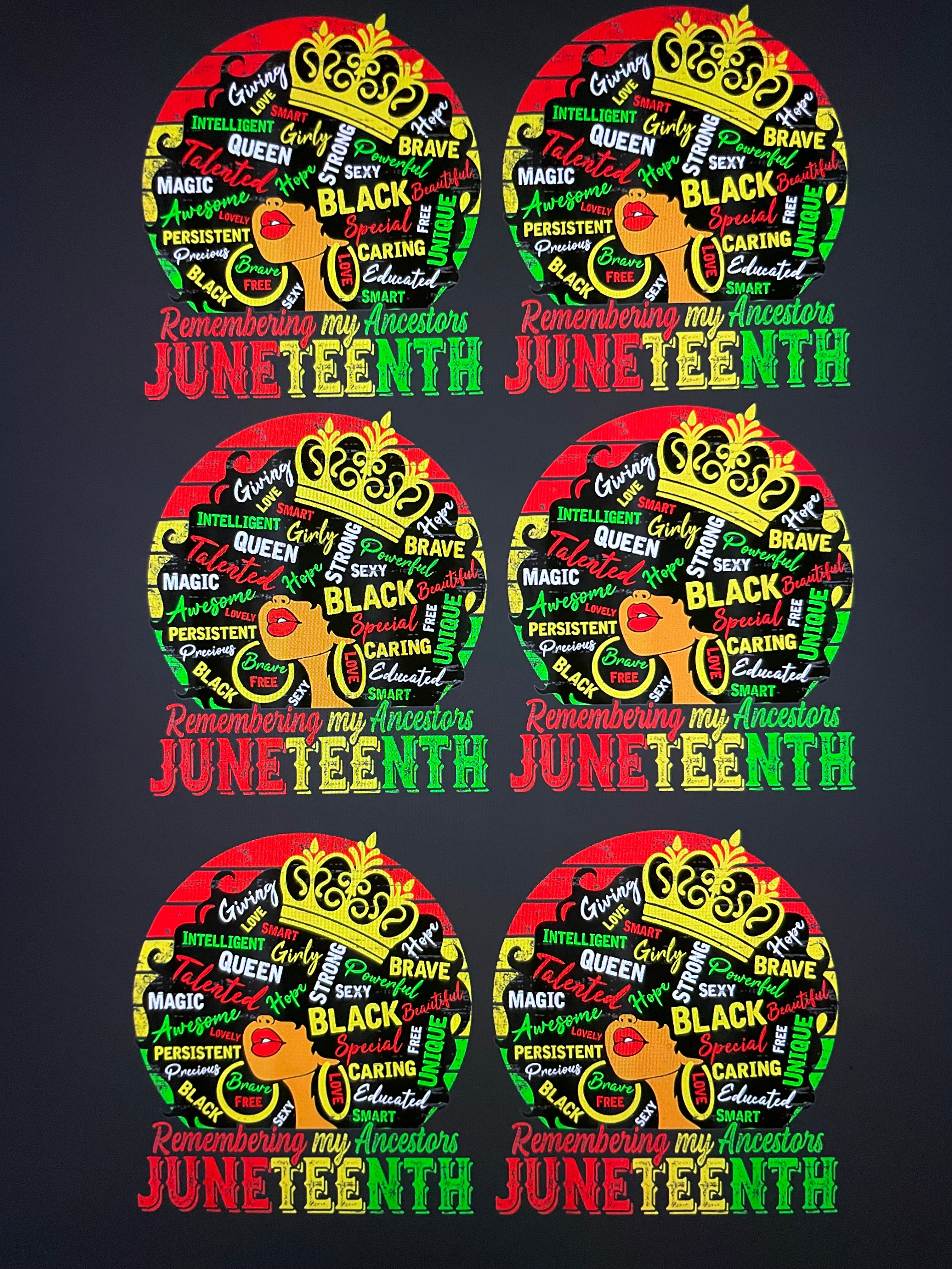 CottonSubsDTF Black/Juneteenth Gangsheets