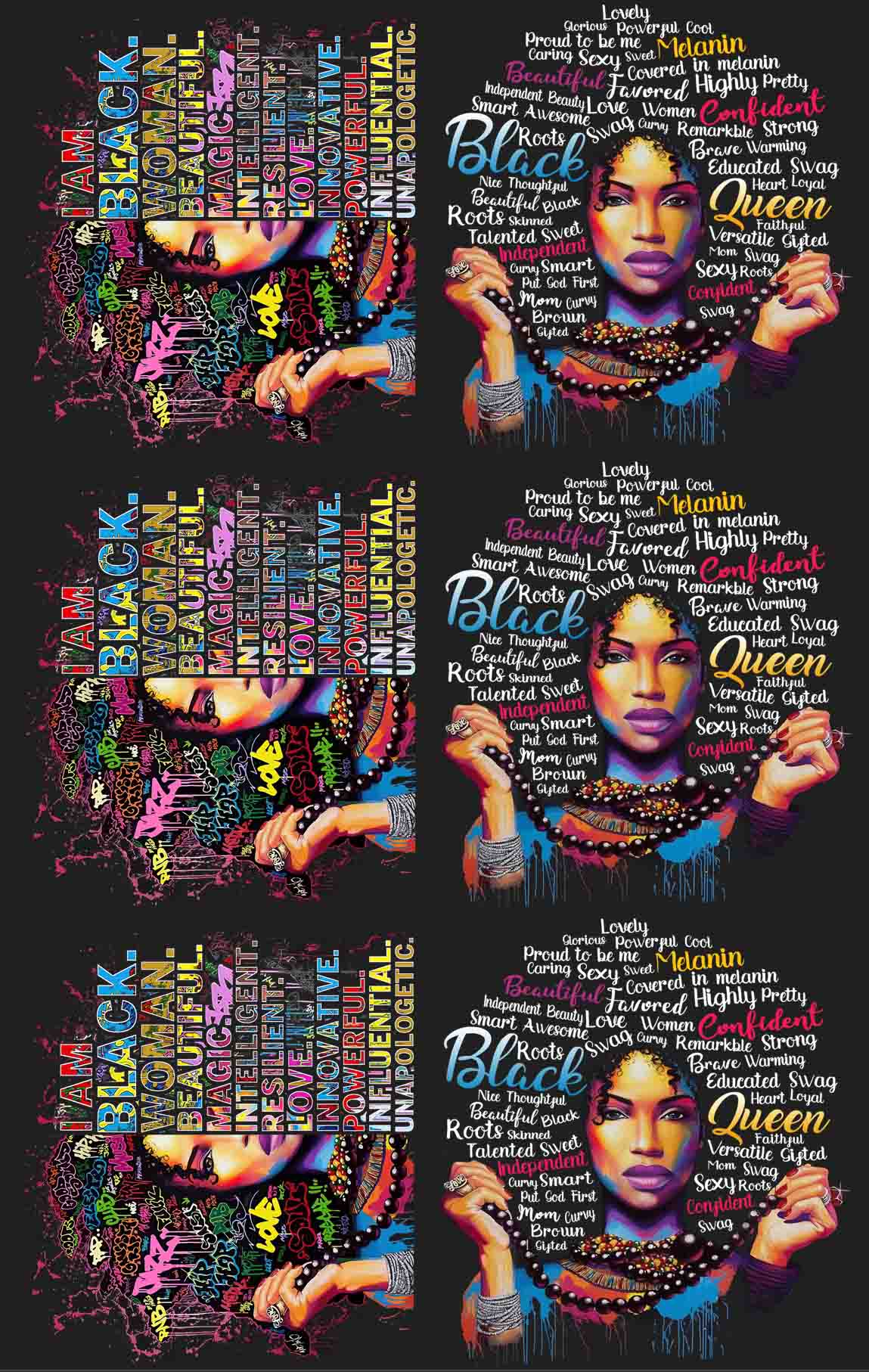 CottonSubsDTF Black/Juneteenth Gangsheets