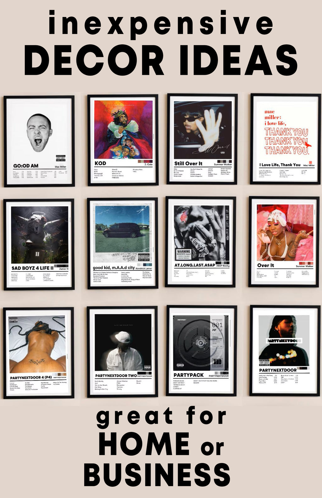PARTY FAVORS AND POSTERS