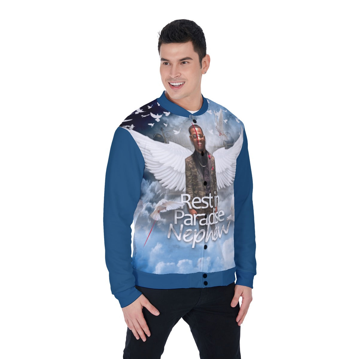 WHOLESALE All Over Baseball Jacket (Heavy Fleece)