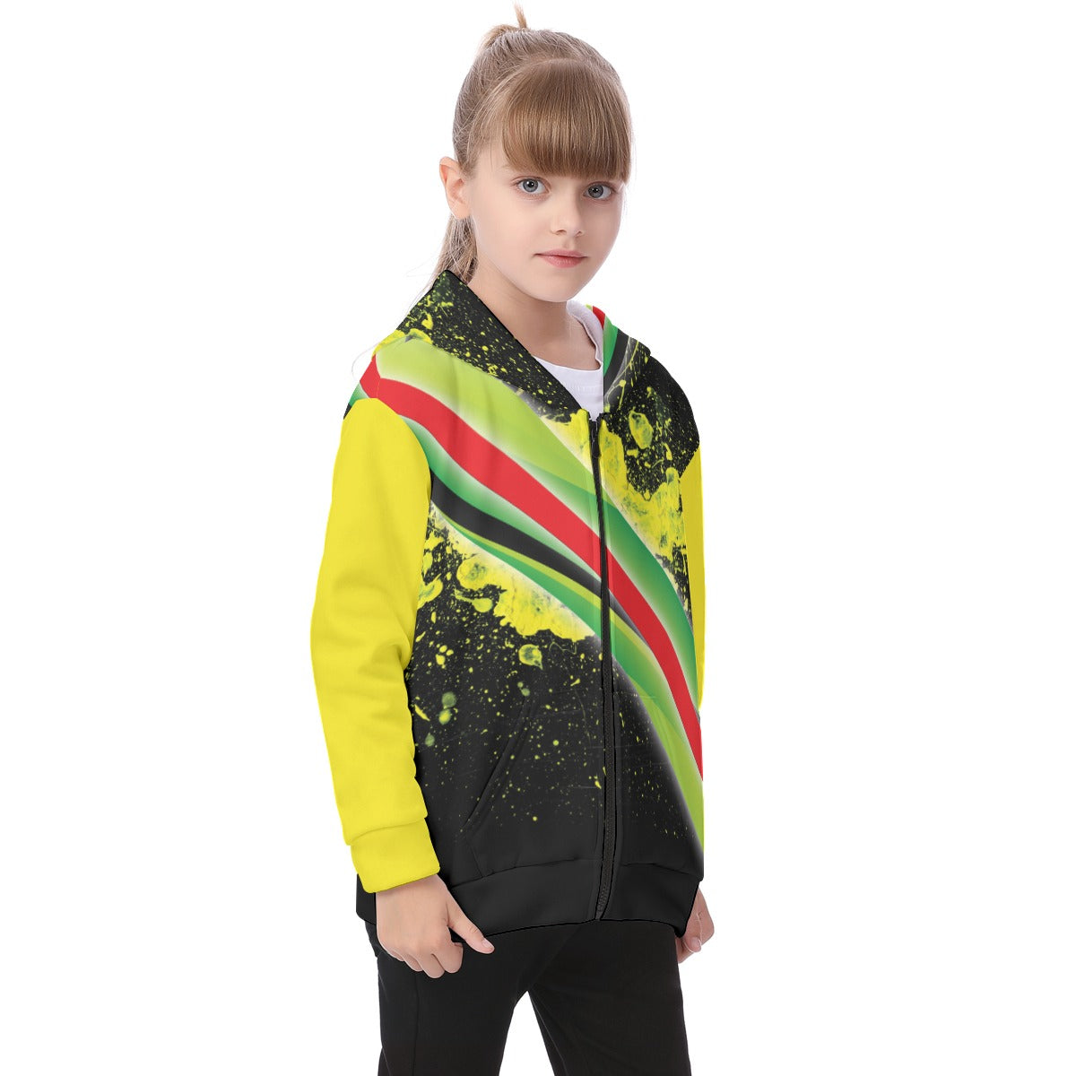 Wholesale All Over Youth Zip Up Hoodie (Heavy Fleece)