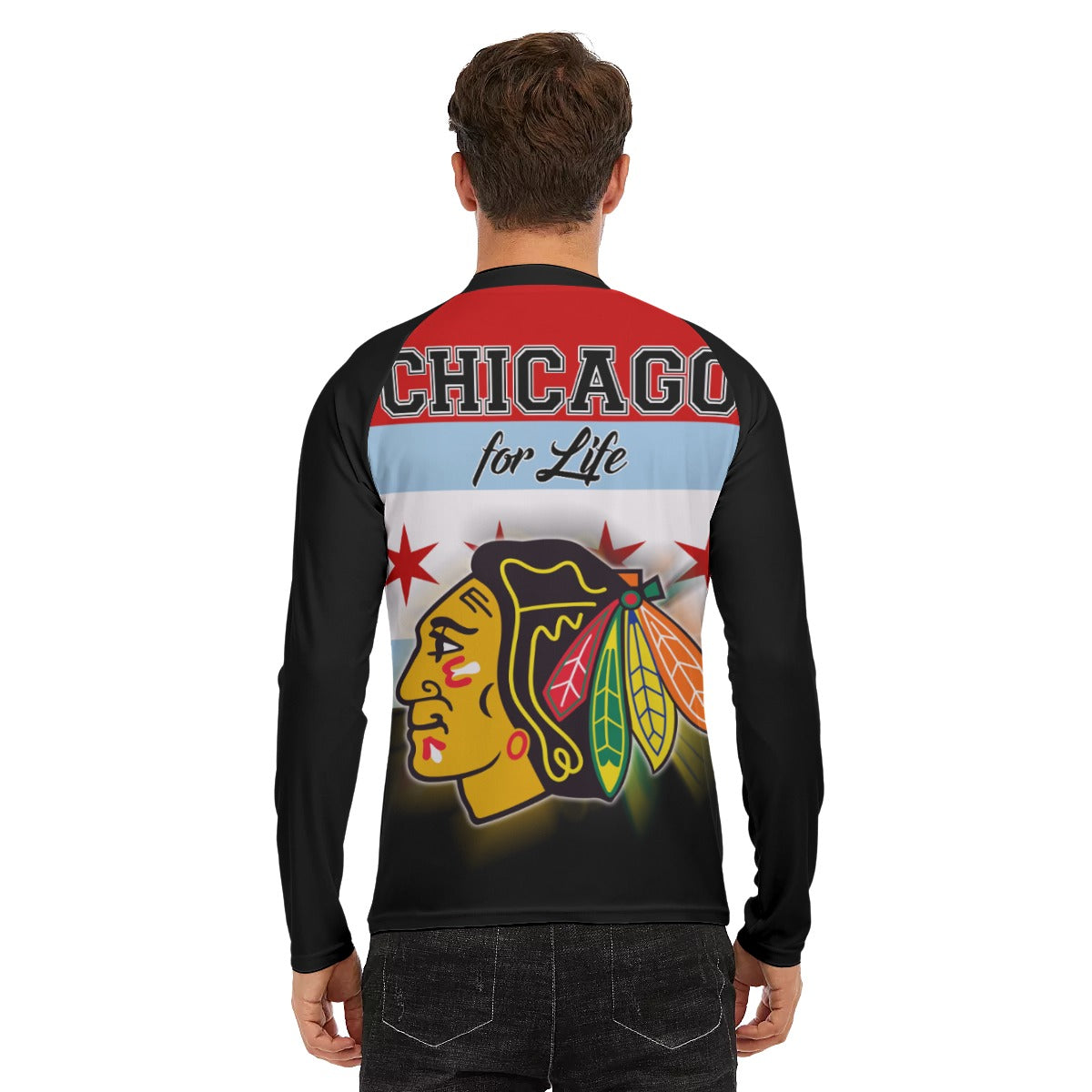 Wholesale All Over Ragland Long Sleeve