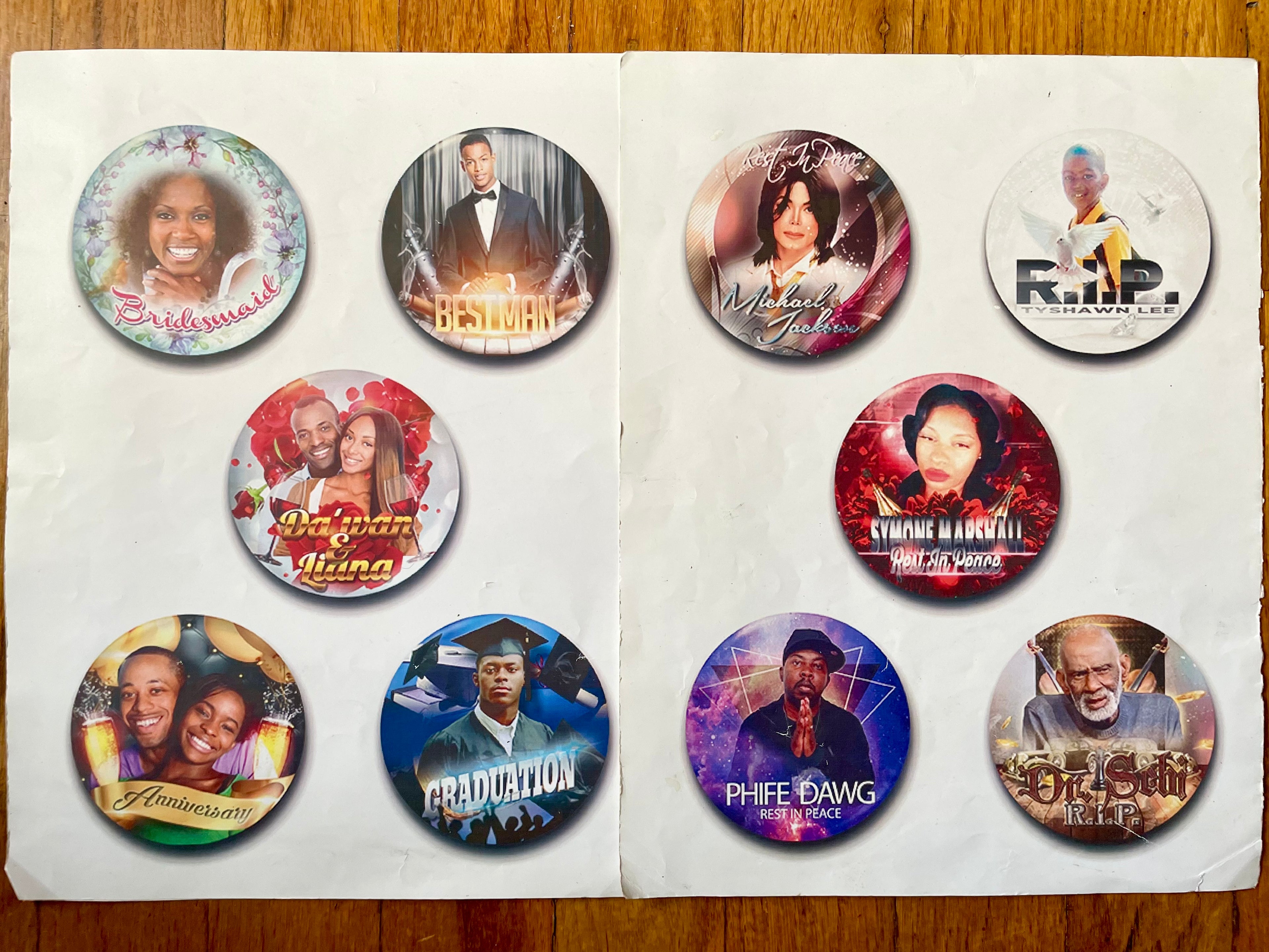 WHOLESALE 3 INCH BUTTONS