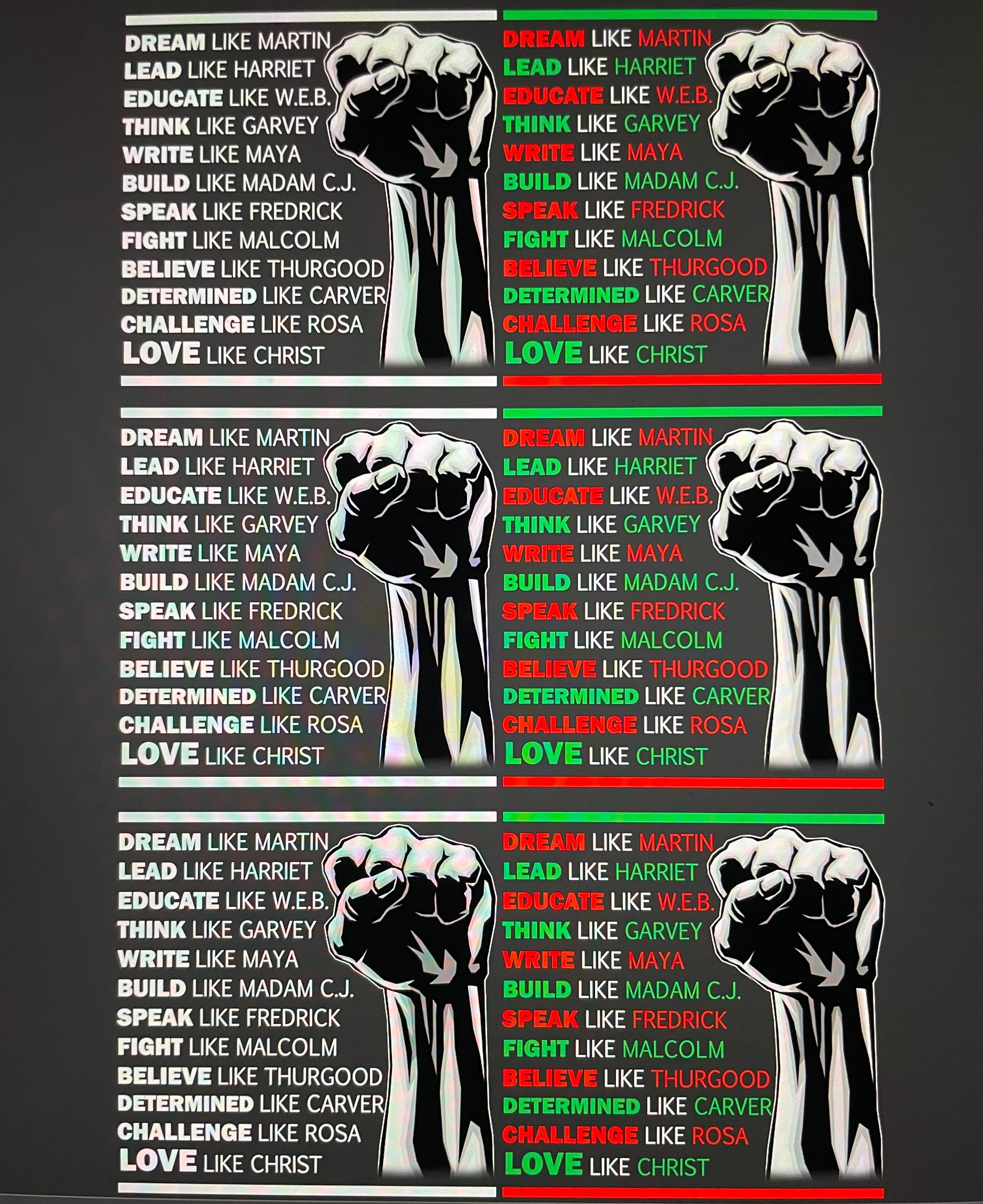 CottonSubsDTF Black/Juneteenth Gangsheets