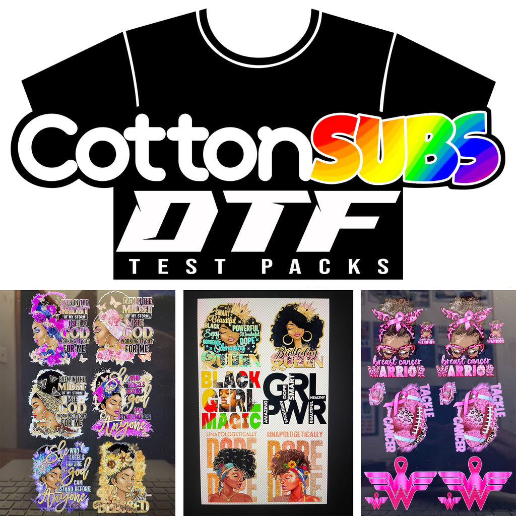 CottonSubsDTF Black/Juneteenth Gangsheets