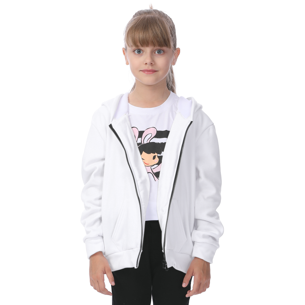 Wholesale All Over Youth Zip Up Hoodie (Heavy Fleece)